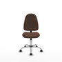 PIQUERAS Y CRESPO Chaise de bureau Algarra, tissu marron foncé, base chromée, sans accoudoirs