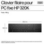 HP 320K USB Wired Keyboard - NORDIC - Noir