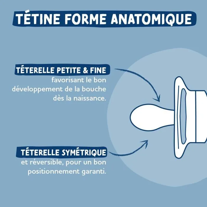 Dodie - Duo sucettes anatomiques motifs crabe pour bébés de 0 à 2 mois