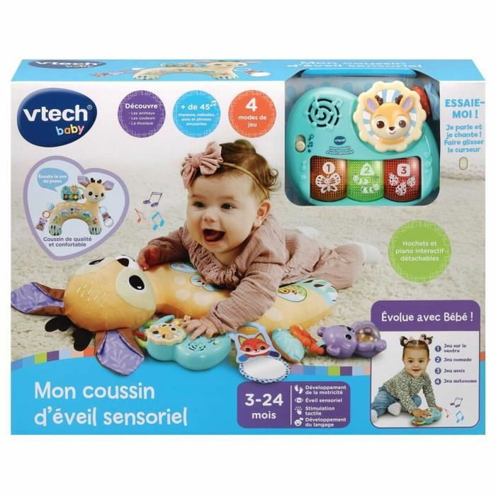 Vtech Baby Mon Coussin d'Éveil Sensoriel Multicolore