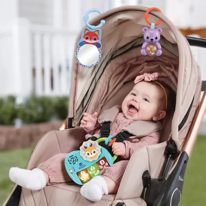 VTech Baby - Coussin d'éveil sensoriel et musical pour bébé de 3 à 24 mois - Jouet de stimulation tactile avec peluche, feutrine, velours et papier bruissant VTech Baby - Coussin d'éveil sensoriel et musical pour bébé de 3 à 24 mois - Jouet de stimulation tactile avec peluche, feutrine, velours et papier bruissant