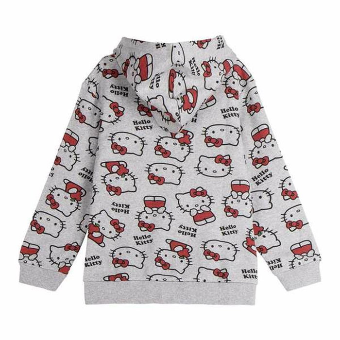 Sweat-shirt à capuche fille Hello Kitty Gris Sweat-shirt à capuche fille Hello Kitty Gris
