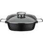 GSW GOURMET GRANIT - Cocotte carrée fonte d'aluminium 28 x 28 cm, tous feux induction, revêtement sans PFAS antiadhésif, noir