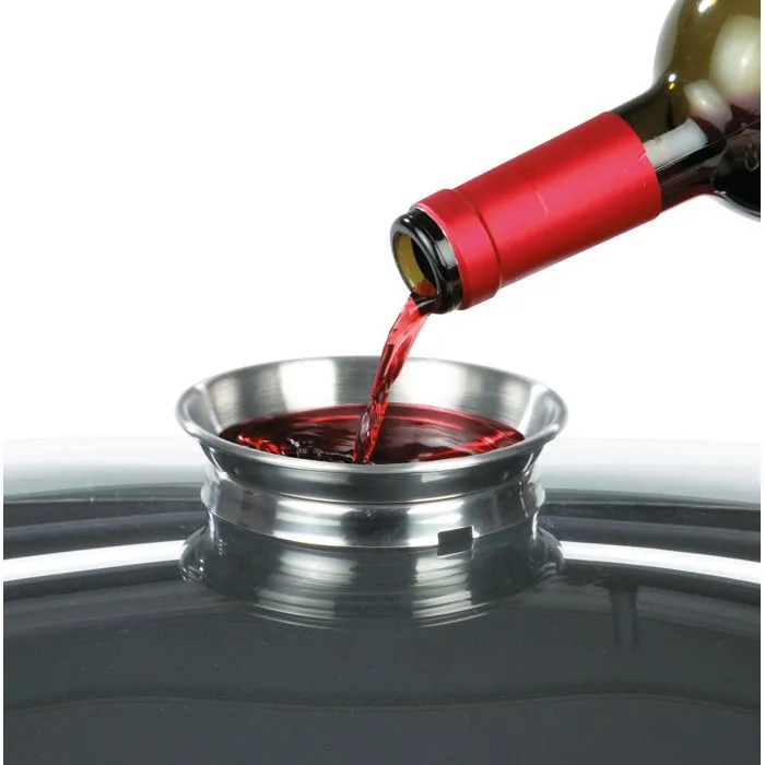 GSW GOURMET GRANIT - Cocotte carrée fonte d'aluminium 28 x 28 cm, tous feux induction, revêtement sans PFAS antiadhésif, noir