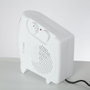 Radiateur soufflant blanc 500W avec thermostat et ventilateur – Chauffage vertical/horizontal