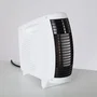 Chaufferette à résistance et ventilateur 500W Blanc - Thermostat réglable, 3 fonctions, sécurité surchauffe, design compact