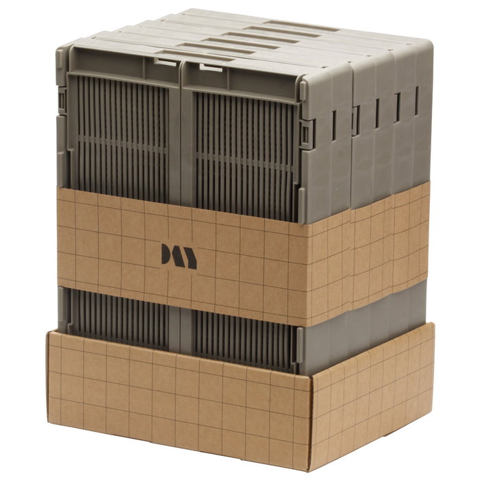 Day Lot de 2 boîtes de rangement pliables Gris