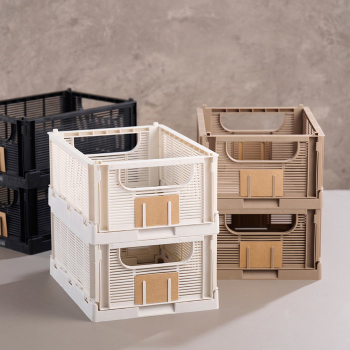 Day Lot de 2 boîtes de rangement pliables Gris