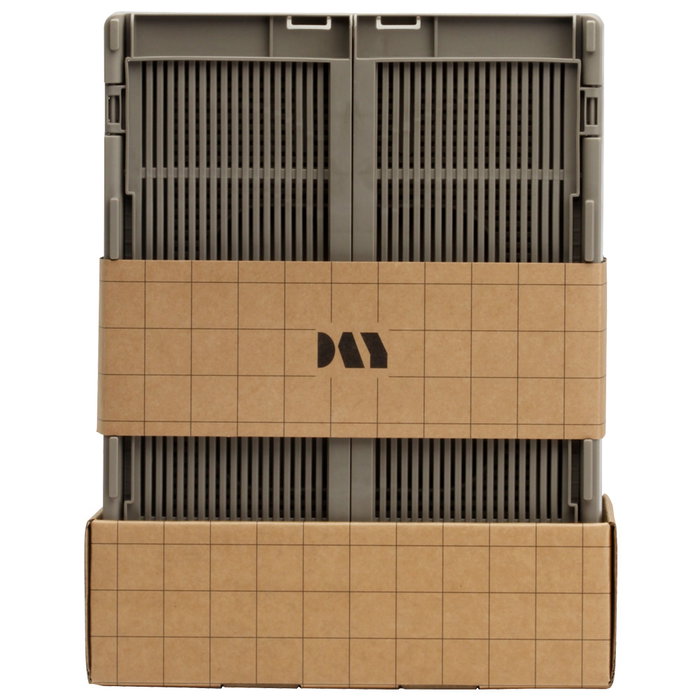 Day Lot de 2 boîtes de rangement pliables Gris