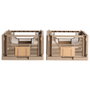 Day Lot de 2 boîtes de rangement pliables Gris