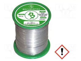 BROQUETAS Fil à souder sans plomb Sn99Cu0,7Ag0,3 0,5 mm 0,25 kg