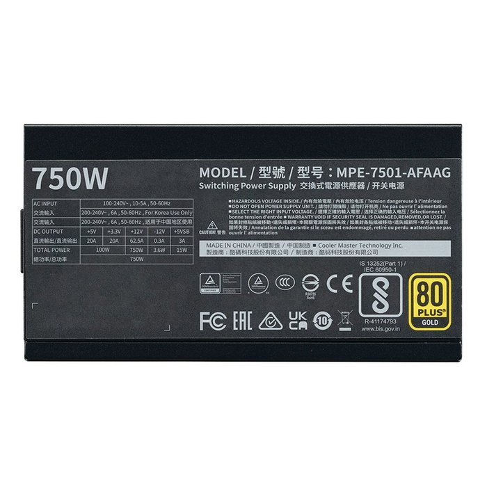 Cooler Master MWE Gold 750W V2 ATX3.1 Semi-modulaire 80 PLUS Gold