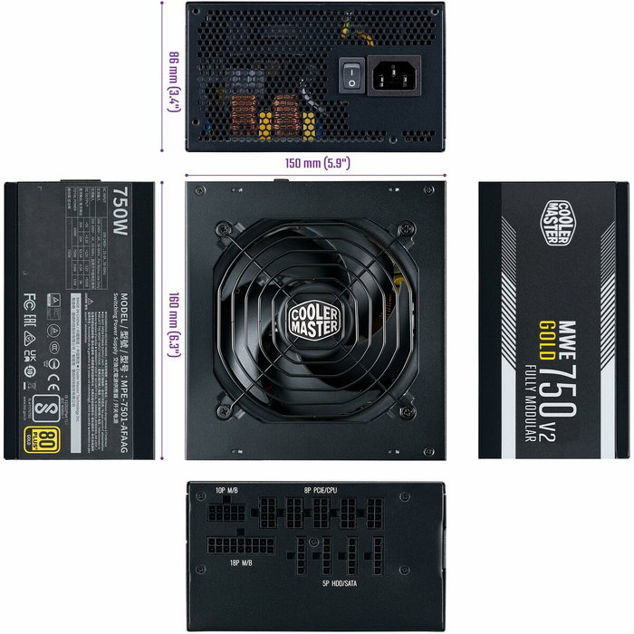 Cooler Master MWE Gold 750W V2 ATX3.1 Semi-modulaire 80 PLUS Gold