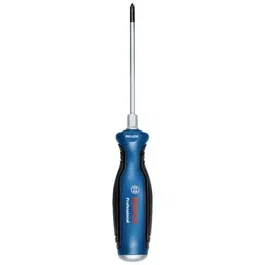 Bosch Professional Tournevis Phillips PH1 x 100 mm avec Tige Métallique Traversante, Embout de Frappe et Poignée Softgrip