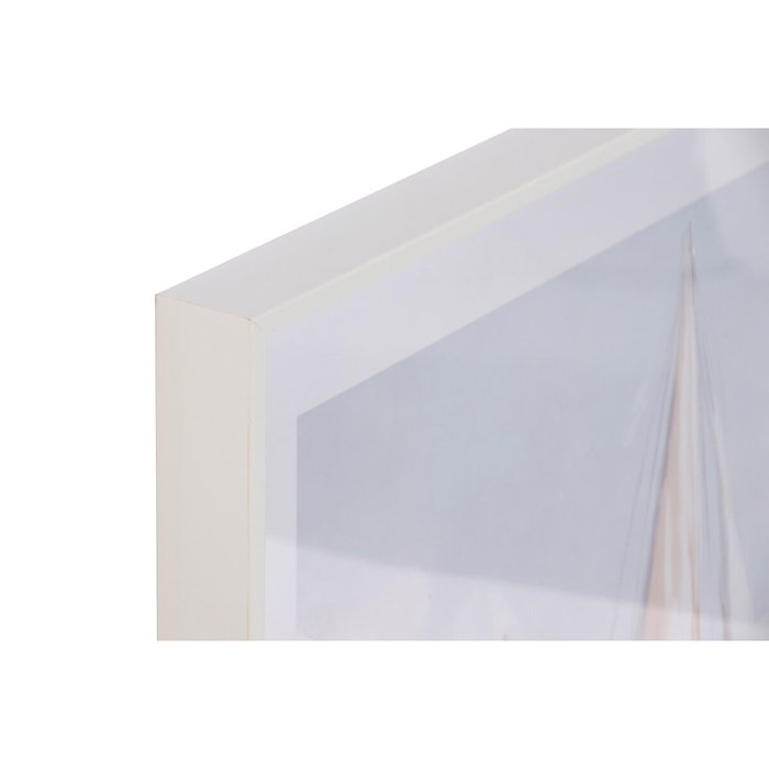 Home ESPRIT Toile Bleu Voiliers méditerranéen 100 x 2,5 x 70 cm (2 Unités)