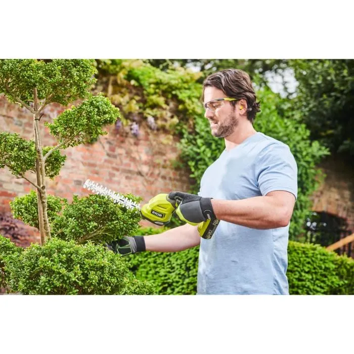 Ryobi RY18GSA-120T Cisaille à gazon sculpteur de végétaux 18V ONE+, Malette de rangement, batterie 2.0 Ah et chargeur