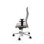 Piqueras Y Crespo Fauteuil Albacete Blanc avec Mécanisme Synchrone et Base Aluminium