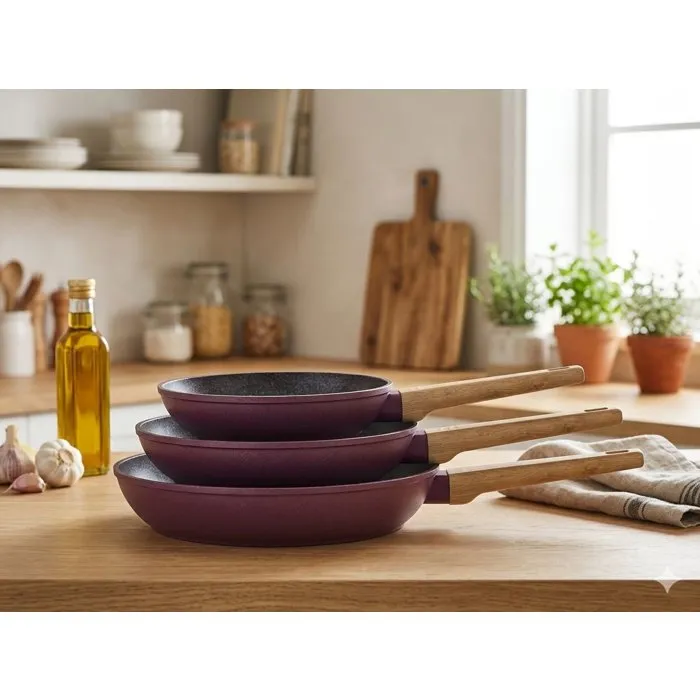 Arthur Martin Set de 3 poêles en aluminium 20-24-28 cm