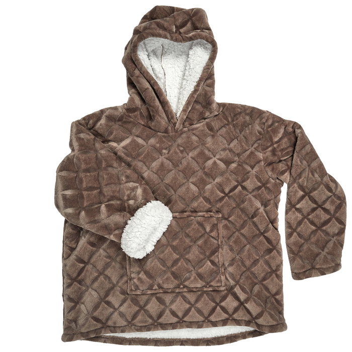 Home Deco Factory Sudadera Relieve Marrón SWEAT PLAID Home Deco Factory Sudadera Relieve Marrón SWEAT PLAID