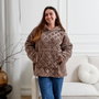 Home Deco Factory Sudadera Relieve Marrón SWEAT PLAID