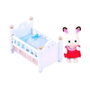 Sylvanian Families Bébé Lapin Chocolat et lit