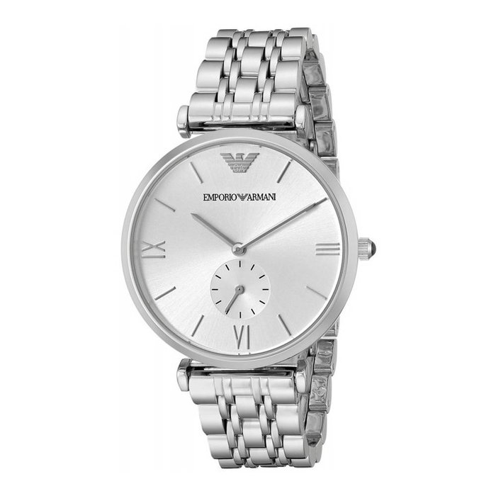 Armani AR1819 - Montre analogique pour homme en acier argenté Armani AR1819 - Montre analogique pour homme en acier argenté
