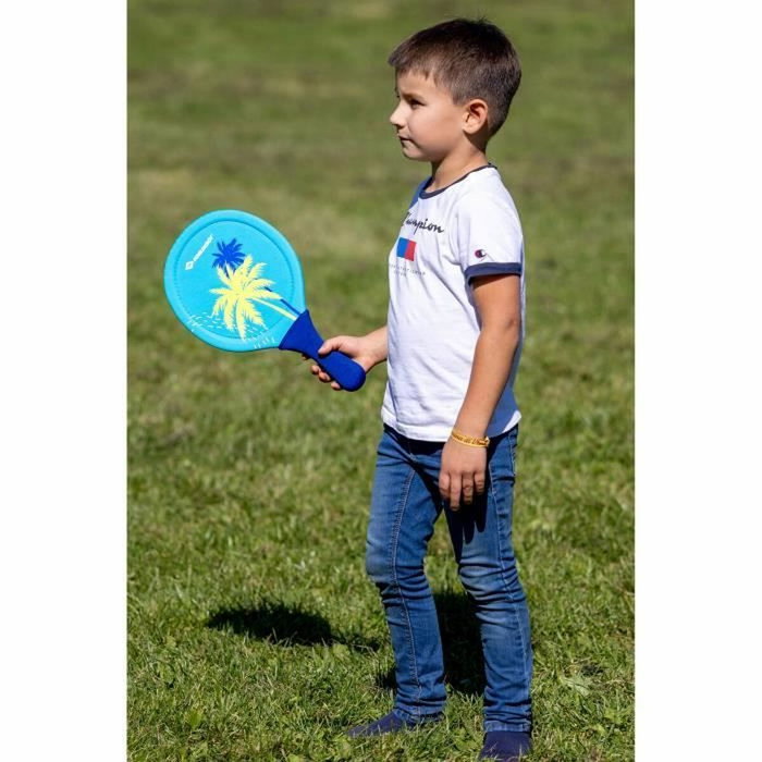 Schildkröt Raquettes de beachball Jaune/Bleu avec 2 balles et sac filet