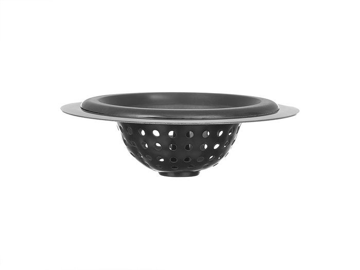 KINVARA Bouchon d'évier silicone et acier noir