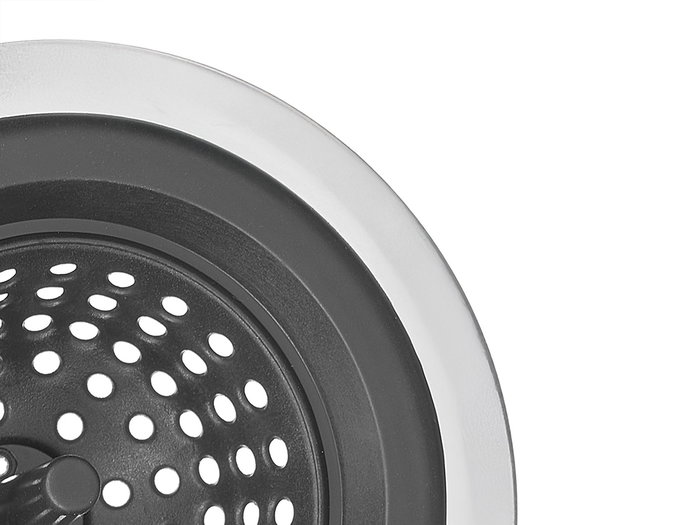 KINVARA Bouchon d'évier silicone et acier noir