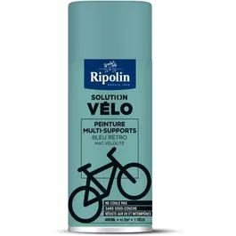 Ripolin - Peinture RIPOLIN - 0.4 L - Bleu retro mat - Pour vélo - Sans coulure - Multi-supports (métal, bois, pierre) - Résistante aux UV et intempéries