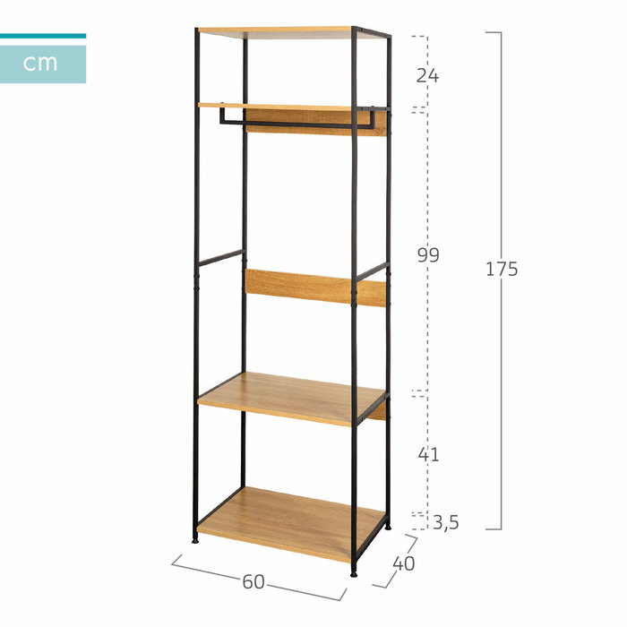 Max Home Armoire 60 x 175 x 40 cm Max Home Armoire 60 x 175 x 40 cm