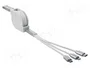 DELOCK Câble USB 2.0 plat, 0,98m, blanc