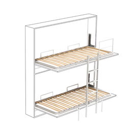 HERRAJES ALK Litera Multilaminas 90x190 Completa (2 Somieres, Escalera Y Barandilla Fija)