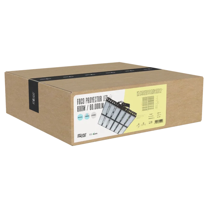 BX3 LIGHT Projecteur LED pour stade et grandes surfaces, 600 W, 60000 lm, 6000 K, indice de protection IP65, durée de vie 100000 heures