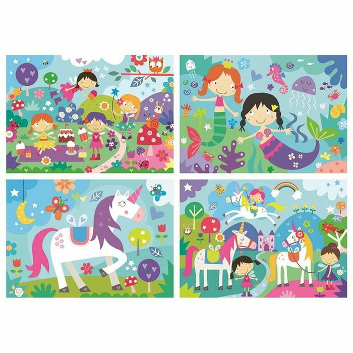 Educa Set de 4 Puzzles Progressifs Monde de la Fantaisie (20-40-60-80 pièces)