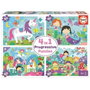 Educa Set de 4 Puzzles Progressifs Monde de la Fantaisie (20-40-60-80 pièces)