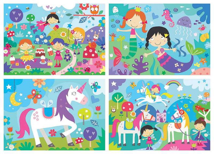 Educa Puzzles progressifs en carton - 20, 40, 60, 80 pièces - Monde de fantaisie - À partir de 4 ans Educa Puzzles progressifs en carton - 20, 40, 60, 80 pièces - Monde de fantaisie - À partir de 4 ans