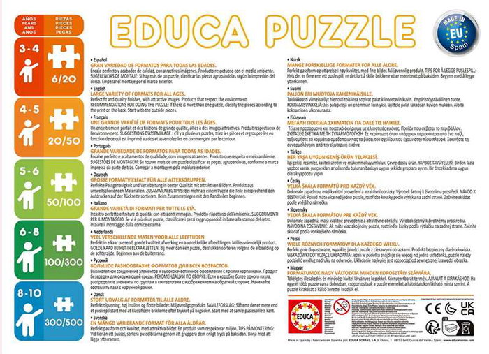 Educa Puzzles progressifs en carton - 20, 40, 60, 80 pièces - Monde de fantaisie - À partir de 4 ans Educa Puzzles progressifs en carton - 20, 40, 60, 80 pièces - Monde de fantaisie - À partir de 4 ans