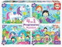 Educa Puzzles progressifs en carton - 20, 40, 60, 80 pièces - Monde de fantaisie - À partir de 4 ans