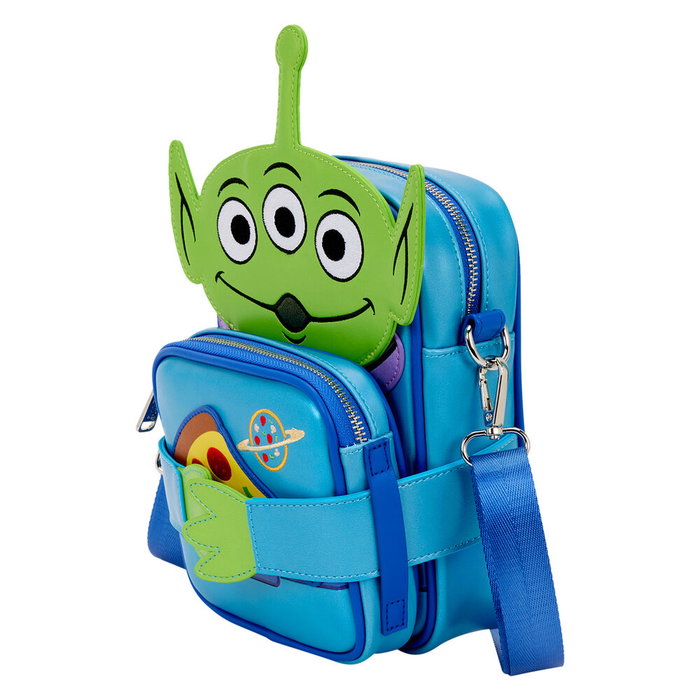 LOUNGEFLY Sac Bandoulière Aliens Woody 30th Anniversary Toy Story Disney Pixar - Cuir Synthétique 15.8x21x5.7cm avec Monedero Réversible