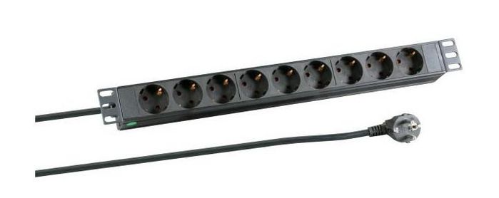 MicroConnect Bande de Prises 8 Prises CEE 7/4 16A 4000W, 3 mètres pour Rack 19" 1U MicroConnect Bande de Prises 8 Prises CEE 7/4 16A 4000W, 3 mètres pour Rack 19" 1U