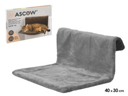 Mascow Cama Gato Colgante Radiador 46 x 3 x 30 cm Marron Tela et Metal (Set de 12)