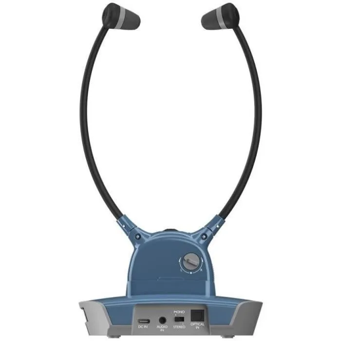 CGV DOLFIN SAPHIR - Casque audio sans fil pour TV/HiFi avec micro intégré et connexion prise optique - Assistant auditif