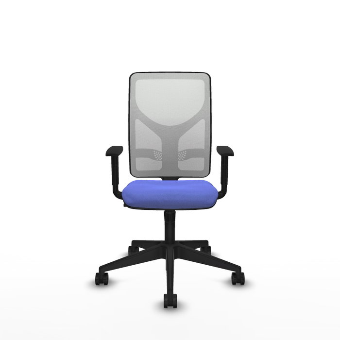 Chaise Motilla Synchro 3 positions tissu Bleu clair Maille Blanc Base pyramidale noire Accoudoir 1D Sans appui-tête Roulettes 65mm nylon Chaise Motilla Synchro 3 positions tissu Bleu clair Maille Blanc Base pyramidale noire Accoudoir 1D Sans appui-tête Roulettes 65mm nylon