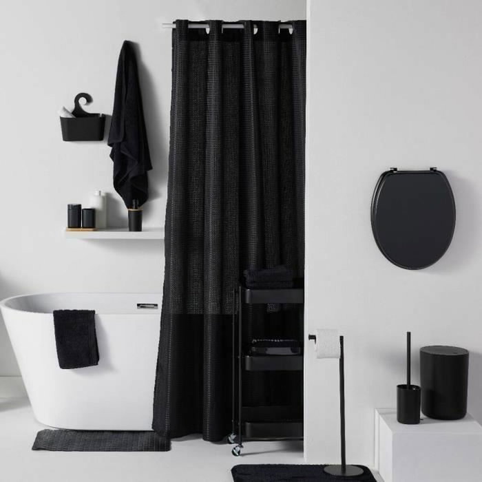 Today Tapis de douche anti-dérapant Utility carré noir 50 x 50 cm