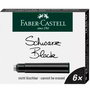 Recharge d’encre de stylo plume Faber-Castell Noir 6 Pièces (10 Unités)