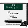 Recharge d’encre de stylo plume Faber-Castell Noir 6 Pièces (10 Unités)