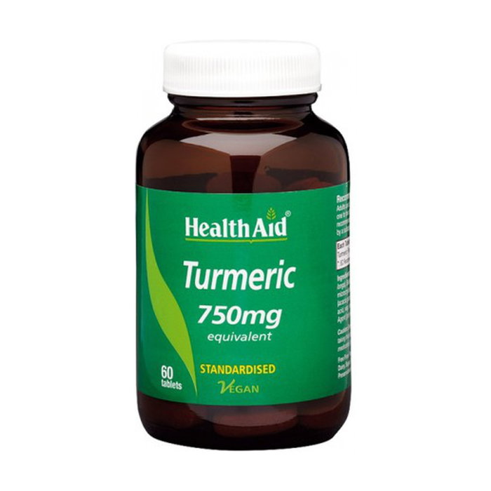 HEALTH AID Curcuma racine 750 mg 60 comprimés HEALTH AID Curcuma racine 750 mg 60 comprimés