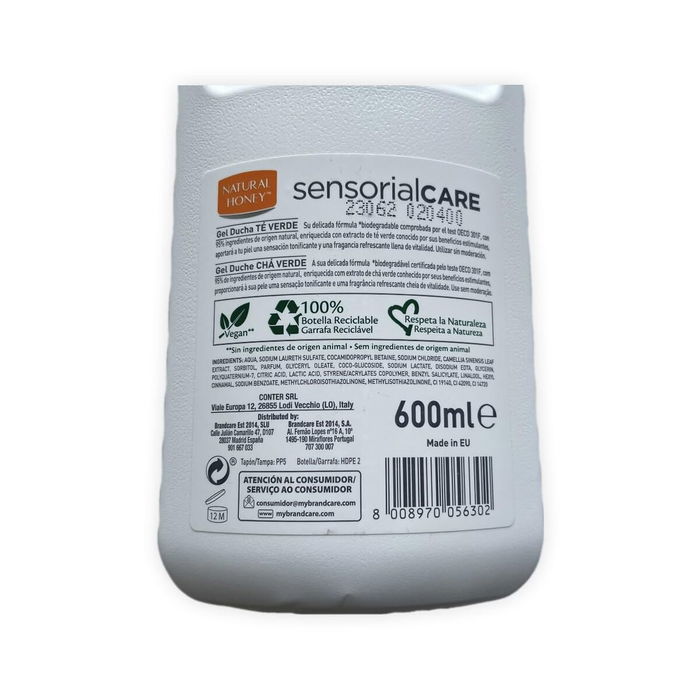 Natural Honey Gel douche au thé vert 600 ml Natural Honey Gel douche au thé vert 600 ml
