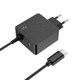 Ewent Cargateur Mural USB-C 45W PD EW3979 avec Port USB-A Supplémentaire pour Smartphones Tablettes et Ordinateurs Portables